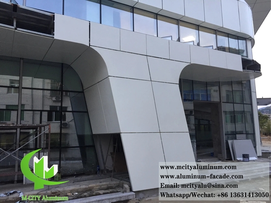 China Aluminum Cladding For Wall Facades System Solid Aluminum PVDF Sliver Color 3mm supplier