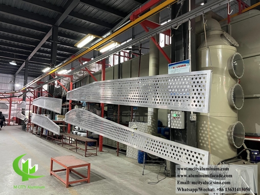 China Perforated Metal Cladding Aluminum Shading Panel With Frame PVDF Coating supplier