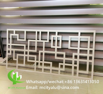 China metal aluminum laser cut cnc aluminum screen sheet for home hotel decoration supplier