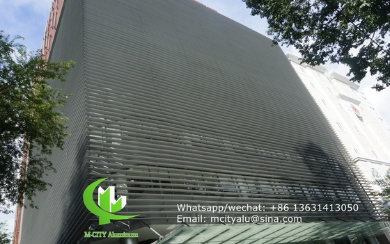 China sunshade solar shading Fixed sun louver Architectural Aerofoil profile aluminum louver  for window sunshade supplier