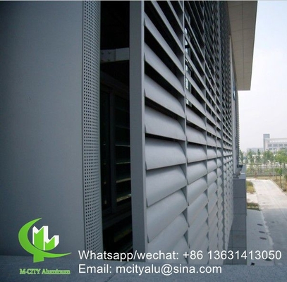 China fixed louver 400mm Architectural aluminum Aerofoil louver blade with elliptical shape for facade curtain wall supplier