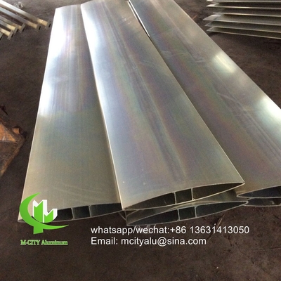 China 400mm Metal Aluminum sun louver Aerofoil louver aluminum louver with oval shape for facade curtain wall supplier