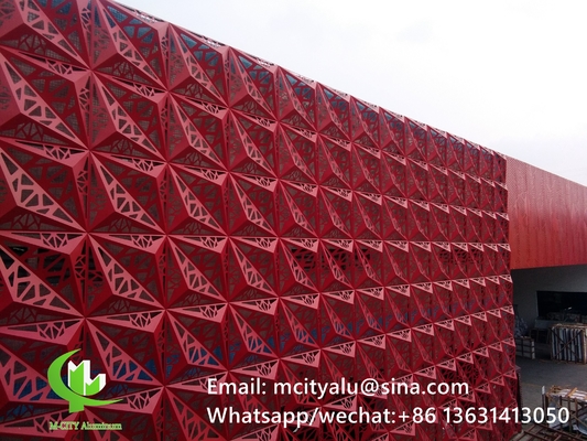 China 3D aluminum cladding panel Aluminum facade decorative wall panel for facade with 2mm metal sheet 1m x 1m supplier