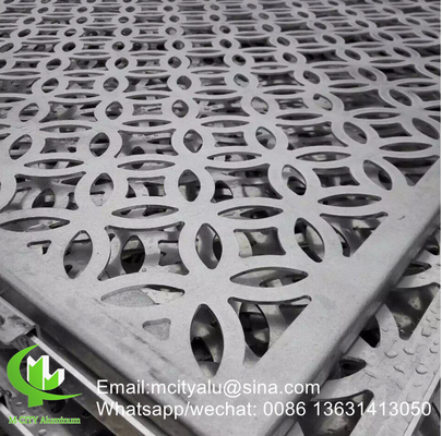 China Aluminum hollow wall panel for curtain wall facade cladding wall panel with 2mm thickness perforated screen supplier