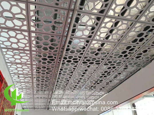 China Aluminum hollow wall panel for curtain wall facade cladding wall panel with 2mm thickness perforated screen supplier