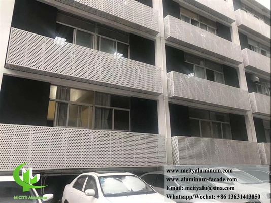 China External Perforated Aluminum Panels Sliver Color For Facade For Handrail Solid Aluminum Cladding supplier