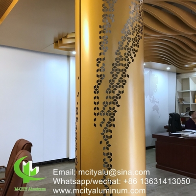 China aluminium column cladding metal facade cladding bending sheet 2.5mm thickness for post facade decoration supplier