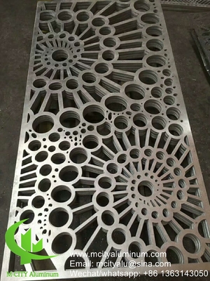 China metal Aluminum laser cut panel for facade privacy screen fence with 2mm thickness metal perforation screen supplier