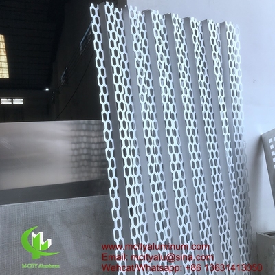 China PVDF Metal aluminum perforated bending panel used for building exterior supplier