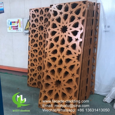 China muslim style Powder coated Metal aluminum hollow panel cladding for facade exterior cladding supplier