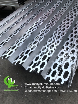 China China PVDF Metal aluminum perforated sheet used for audi building exterior facade supplier