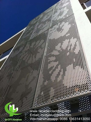 China gold color  Metal aluminium perforated facade cladding for facade exterior cladding supplier