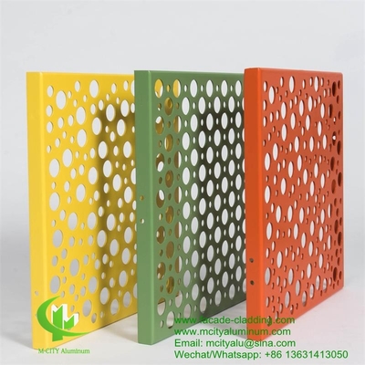 China aluminum panel fluorocarbon perforated aluminum panel curtain wall aluminum panel for facade cladding supplier