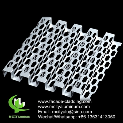 China Perforated cladding metal aluminum panel powder coated outdoor audi facade panel supplier