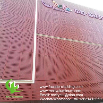 China fluorocarbon perforated aluminum panel curtain wall aluminum panel for facade cladding supplier