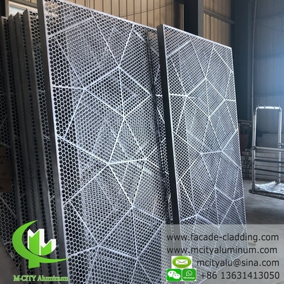 China CNC punch panel aluminum fluorocarbon perforated aluminum panel curtain wall aluminum panel for facade cladding supplier