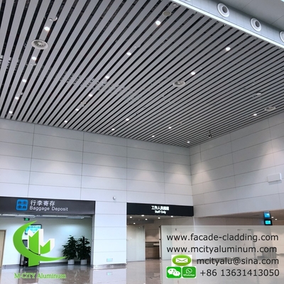 China metal Aluminum ceiling tile strip ceiling for interior and exterior powder coated white fireproof supplier