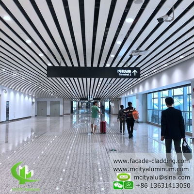 China Aluminum ceiling tile strip ceiling for interior and exterior powder coated white fireproof supplier
