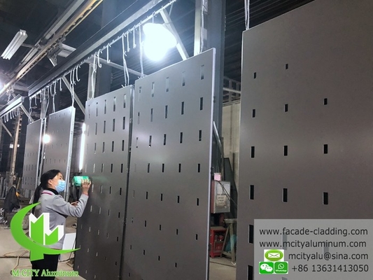 China Aluminum facade solid panel for curtain wall powder coated grey color 3mm thickness supplier