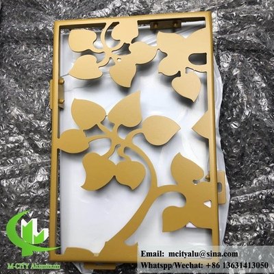 China Solid aluminum facade panel for wall cladding powder coated RAL color gold color supplier