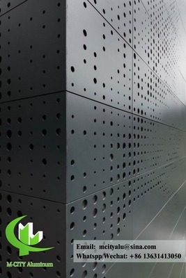 China Laser cut Aluminium facade perforated sheet  for building cladding ppg paint supplier
