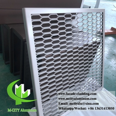 China Aluminum expanded mesh screen architectural screen panel for exterior facade supplier