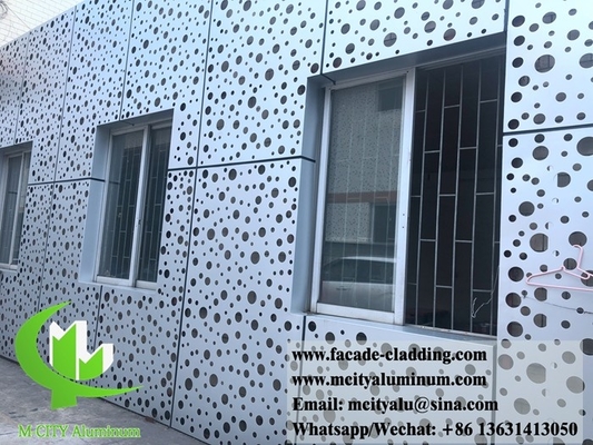 China Metal facades peforated round holes metal wall cladding design supplier