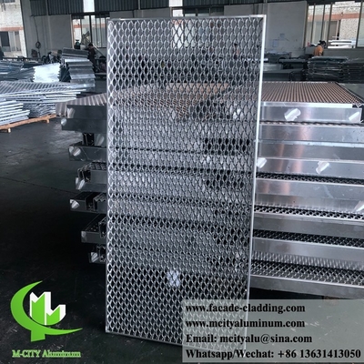China Metal Aluminum expanded mesh architectural screen panel for exterior facade supplier