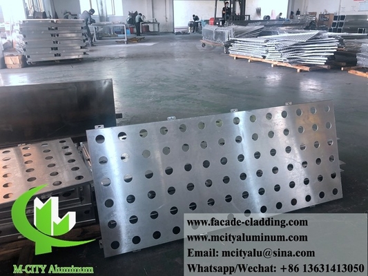 China CNC perforated sheet metal Outdoor aluminium sheet facade cladding 3mm folded supplier