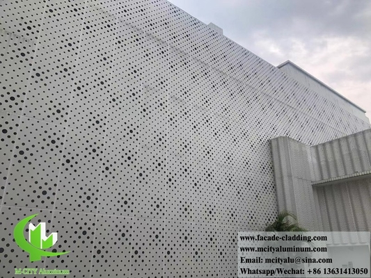 China Metal facade aluminum sheet perforated panel curtain wall for facade cladding supplier