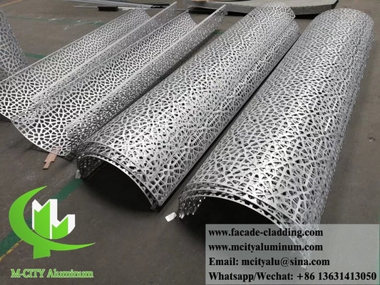 China Solid metal panels aluminium cladding decorataion for column round shape with laser cut design supplier