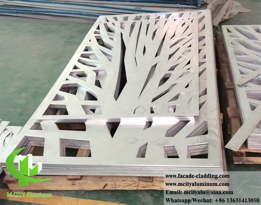 China Metal cladding laser cut metal screen aluminium sheet for facade, wall cladding, fence, balcony supplier