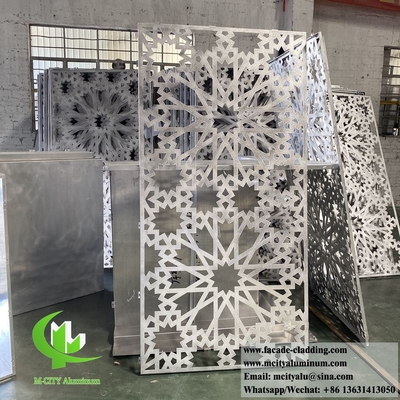 China Islam design metal facade aluminium wall cladding with perforated patterns powder coated supplier