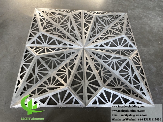 China Laser cut decorative pattern 3D design metal facade system aluminium sheet with hollow patterns supplier