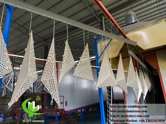 China Customized metal cladding panel aluminium sheet perforation patterns PVDF paint supplier