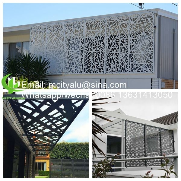 Aluminum Cnc Perforated Laser Cut Panel Metal Aluminum Cladding