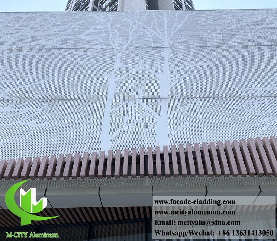 Metal Panels With Laser Cut Design For Facade Cladding Wall