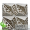 Customized metal wall cladding 3D shape aluminum facade sheet 1m x 1m sliver color supplier