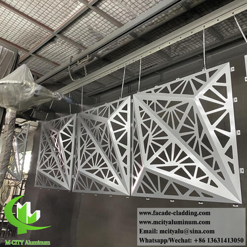 Custom 3D Geometric Perforated Aluminum Cladding Project in Pakistan | M-City Aluminum