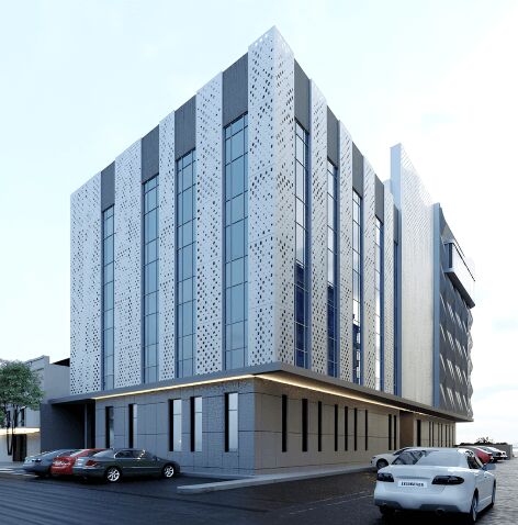 Premium Perforated Aluminum Facade for Al-Saleem Hospital, Saudi Arabia