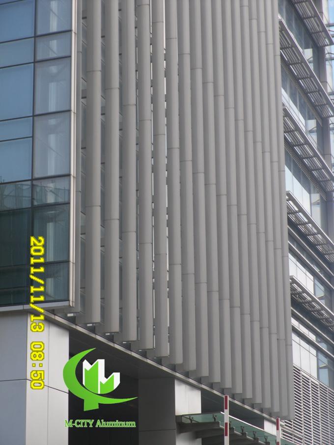 Vertical louver Architectural Aerofoil profile aluminum louver with oval shape for facade curtain wall