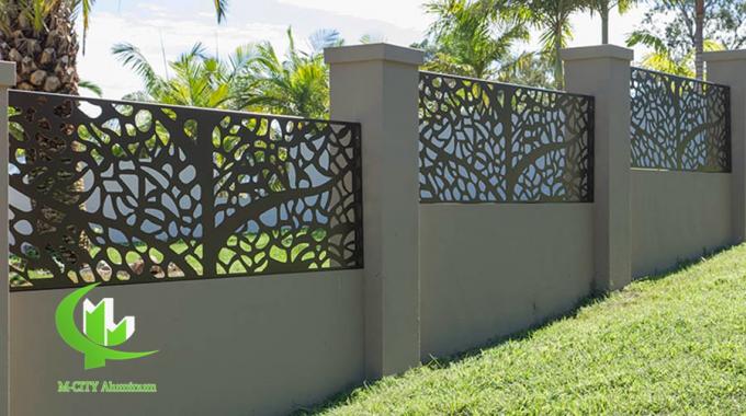 Brown color  Metal aluminum patterned facade cladding for facade exterior cladding