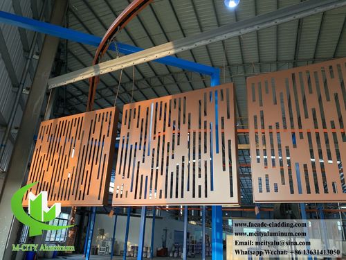 latest company news about Decorative Perforated Metal Screen Aluminum Panels For Fence, Facade, Cladding Anti Rust Fireproof PVDF Brown Color