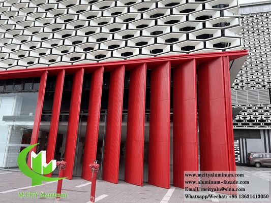 China Louver Metal Perforated Aluminum Sheet For Sun Shading Facade Decoration supplier