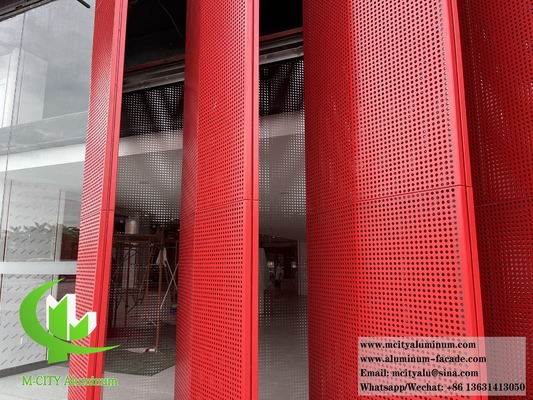 China Architectural Aluminium Panel 3mm Thickness Perforated Louver Shading Panel supplier