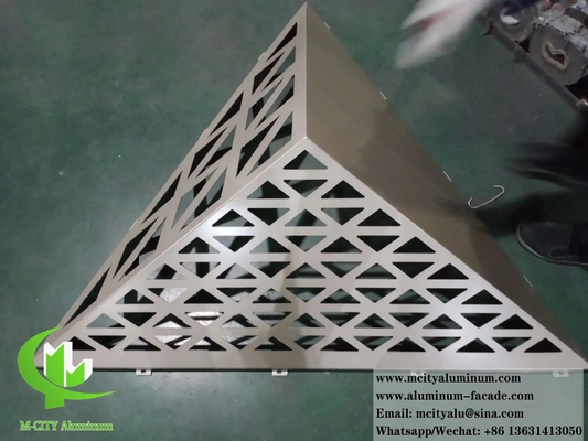 China Aluminium Perforated Panel 3D Facades Metal Wall Panel PVDF coating supplier