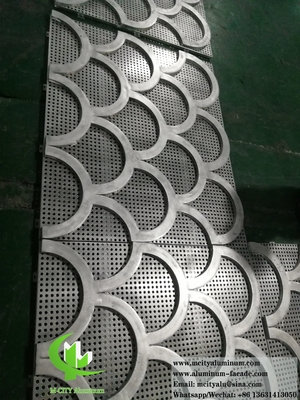 China Perforating Metal Sheet Aluminium Screen Powder Coated For External Wall Panel supplier