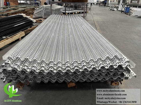 China Corrugated Metal Cladding Perforating Sheet Aluminium Screen For Facade Wall Decoration supplier