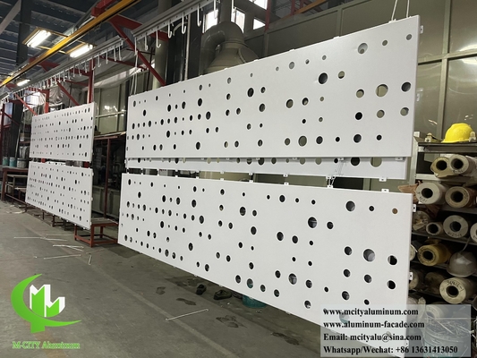 China Variable-Size Perforated Aluminum Facade with High Weather Resistance supplier