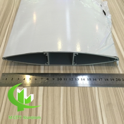 China aluminum extruded louver profile Aerofoil louver pvdf finish with grey color supplier